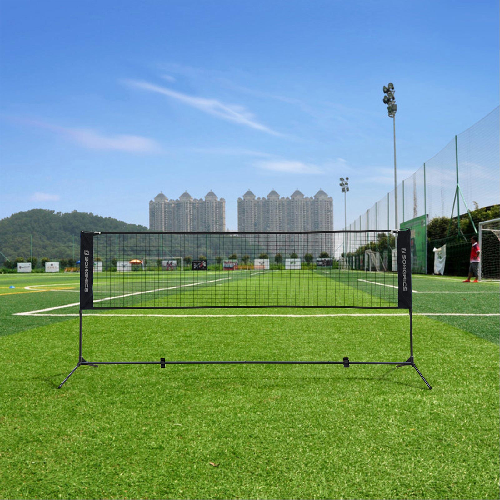 Badmintonnet - height adjustable - Tennisnet Standard - Black