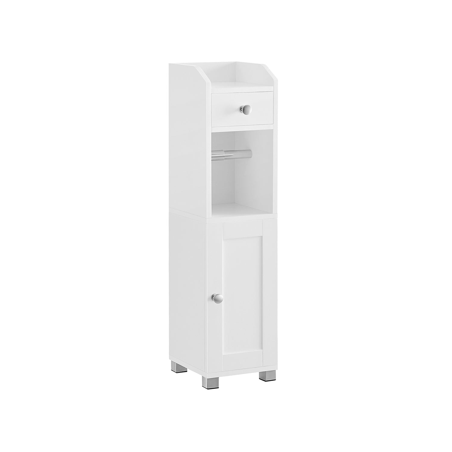 Toilet cupboard - Bathroom cabinet - With adjustable board - Waterproof legs - White