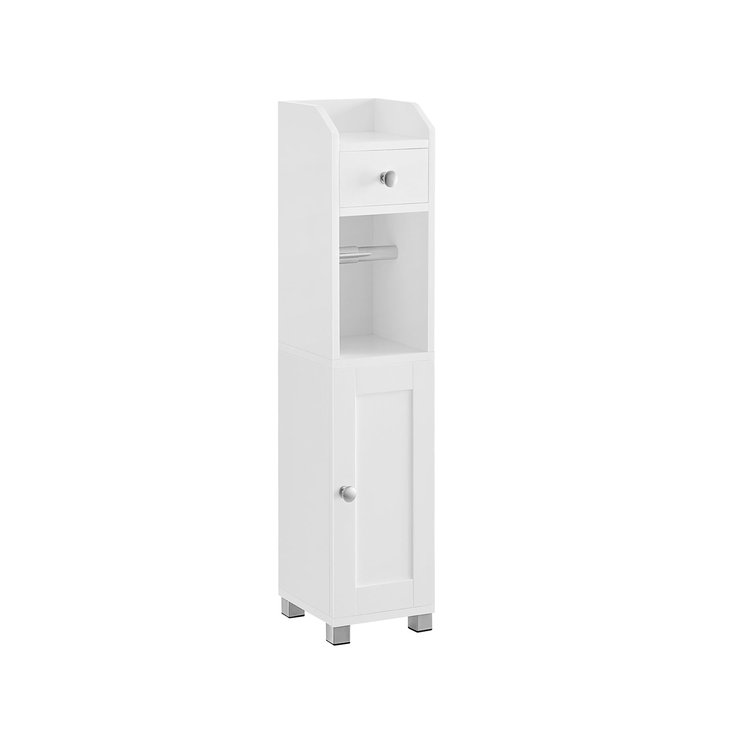 Toilet cupboard - Bathroom cabinet - With adjustable board - Waterproof legs - White