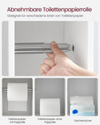 Toilet cupboard - Bathroom cabinet - With adjustable board - Waterproof legs - White