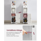 Toilet cupboard - Bathroom cabinet - With adjustable board - Waterproof legs - White