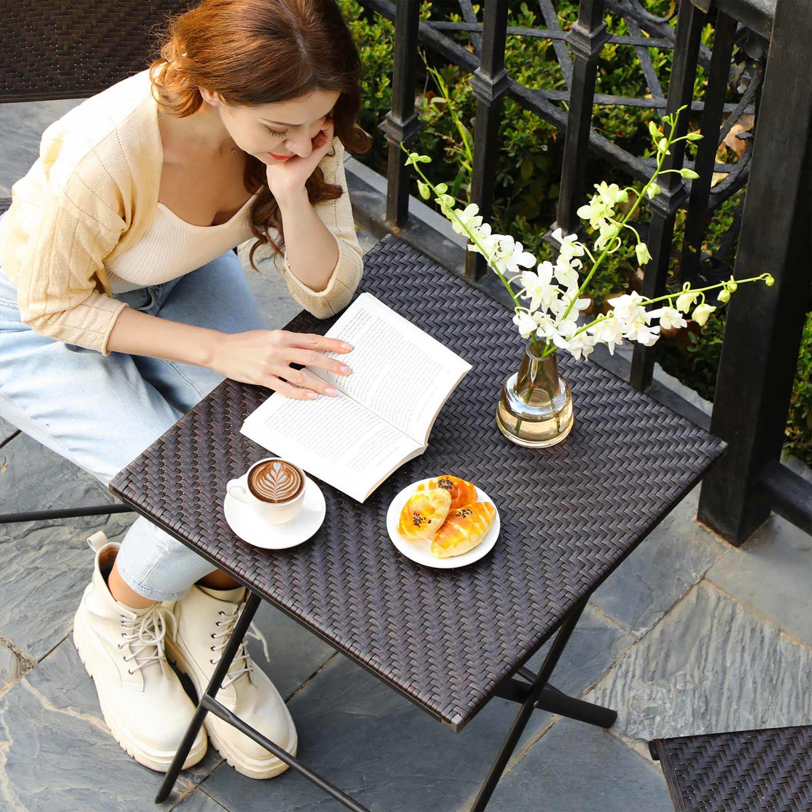 Garden furniture set - Coffee brown