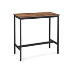 Bar table - narrow kitchen table - 120 x 40 x 100 cm - rectangular - brown/black