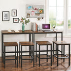 Bar table - narrow kitchen table - 120 x 40 x 100 cm - rectangular - brown/black