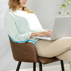 Dining room chair - Kitchen chair - Velvet seat - Metal legs - brown