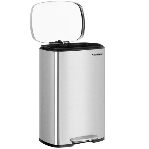 Garbage bin - Pedal bin - 50l - Stainless steel - Softclose - airtight - plastic inner bucket