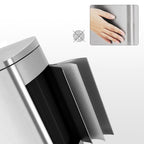 Garbage bin - Pedal bin - 50l - Stainless steel - Softclose - airtight - plastic inner bucket