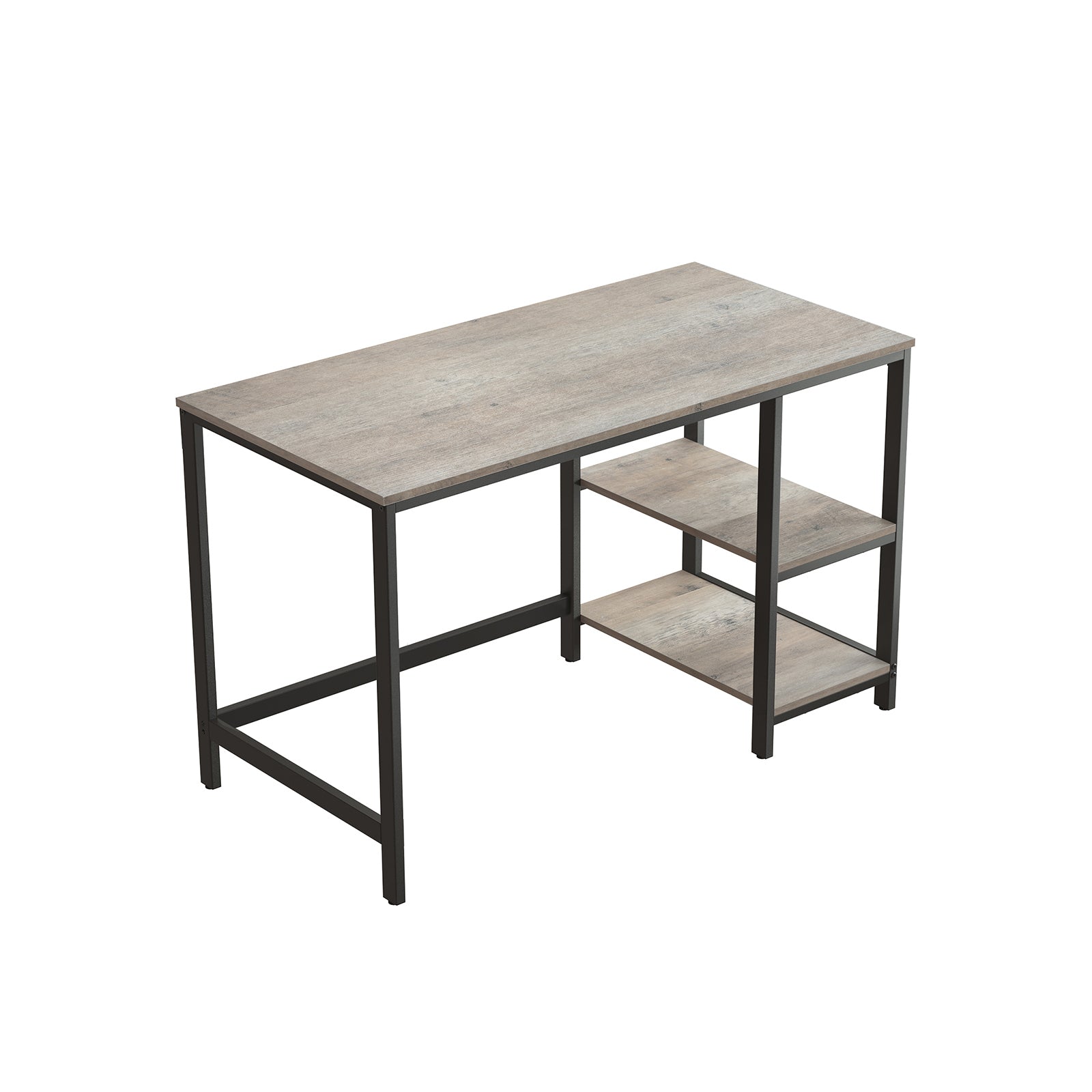 Desk - PC table with 2 shelves - Left or right mountable - 120 x 60 x 75 cm