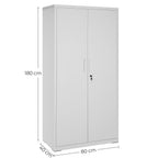 Archive cabinet - Office cabinet - With 2 doors - Gray
