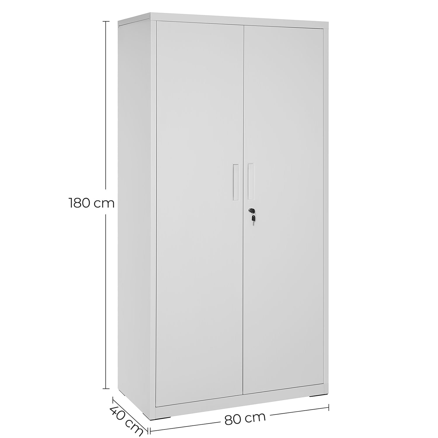 Archive cabinet - Office cabinet - With 2 doors - Gray