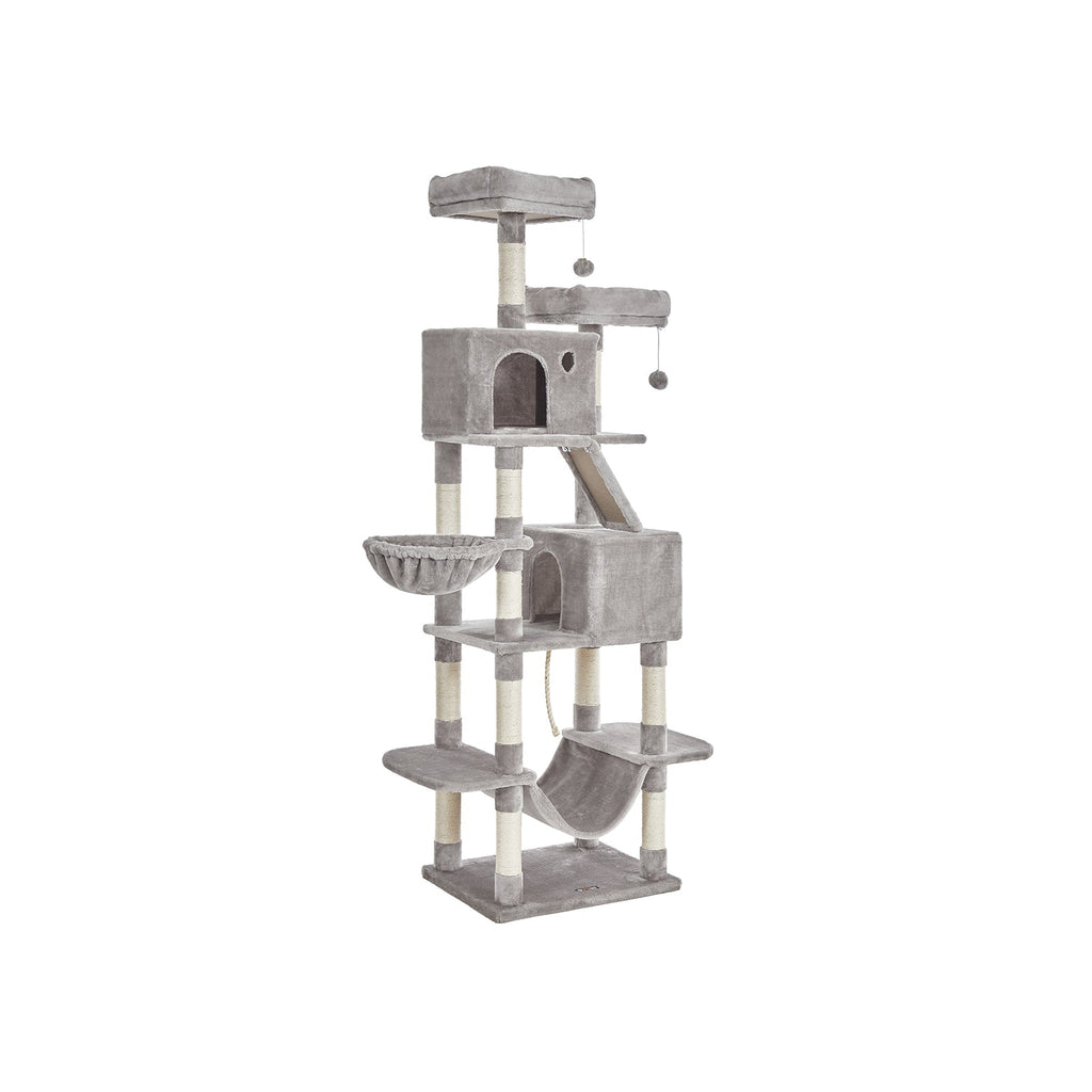 Large scratching post-206 cm high-multi-level-ink black