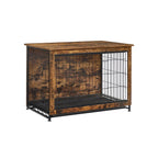 Dog Cage - Bench - Extra strong - Wood/metal frame - Brown
