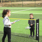 BadmintonNet - adjustable tennis network - Including standard and carrier bag - Yellow/Black