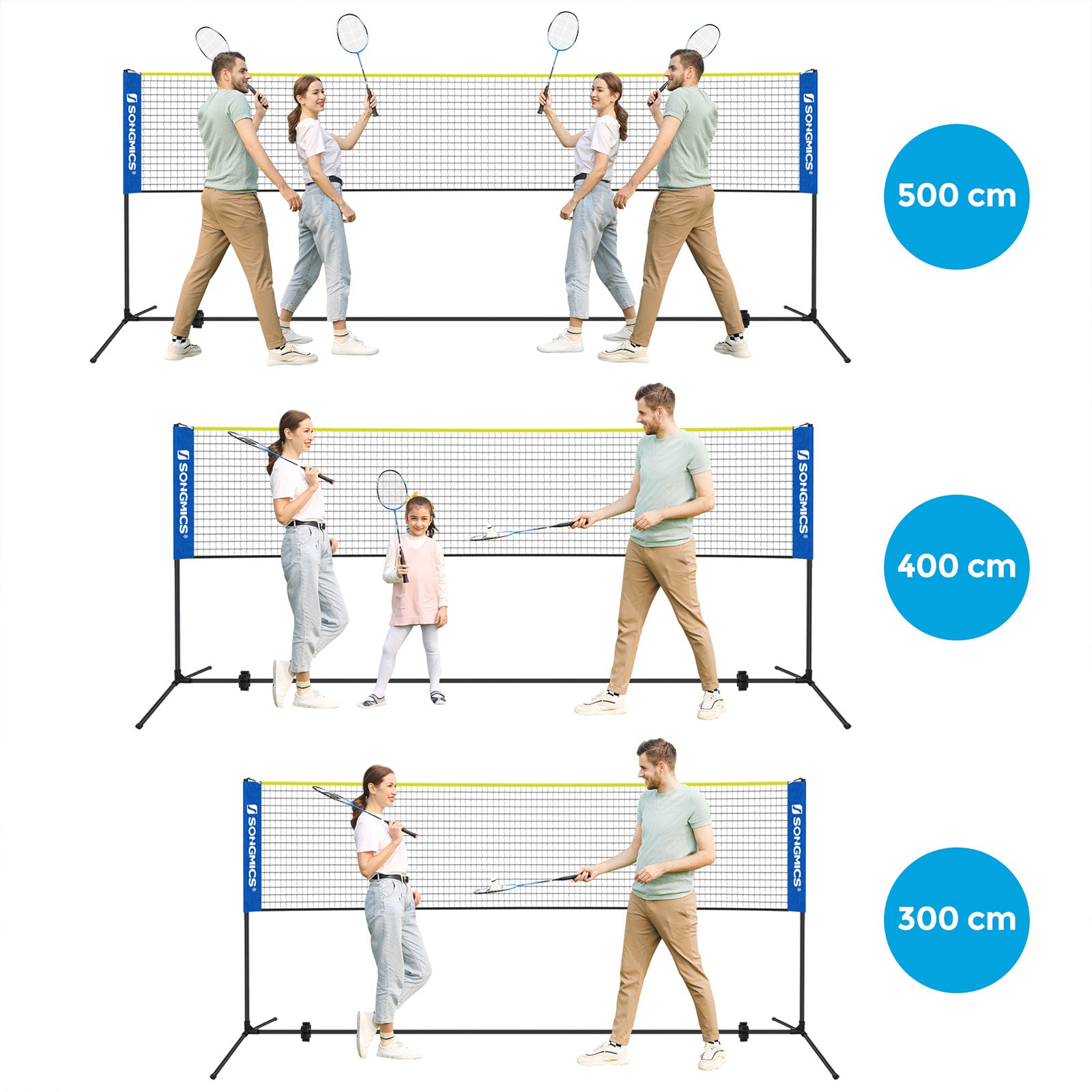 Badmintonnet - 5 m - Blue & Yellow
