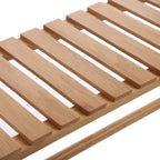 Bathroom shelf - Bamboo side cupboard with 2 shelves - Towel rack