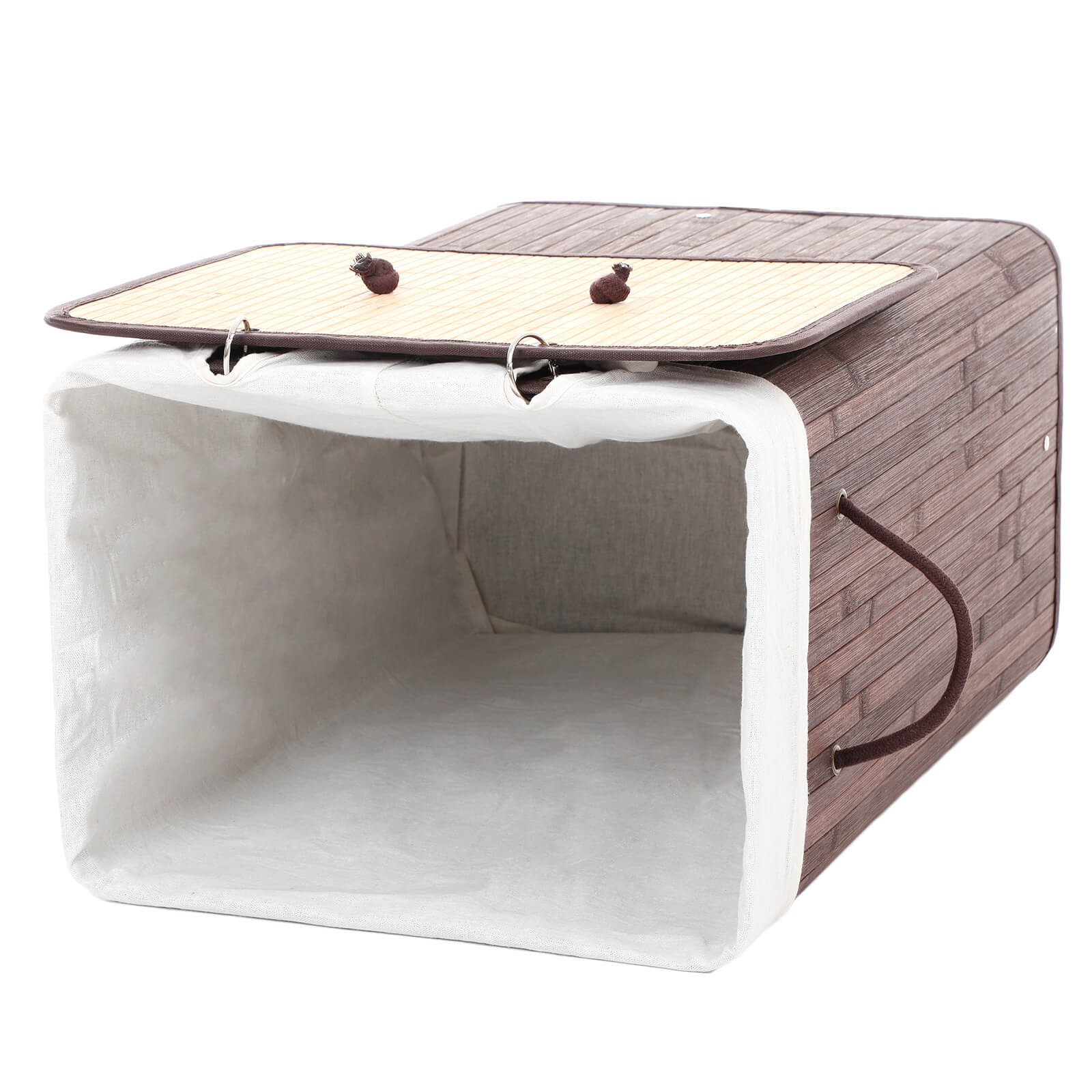 Laundry basket - Bamboo - 72 L - Brown