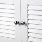 Sink undercase - with slat doors - 2 compartments - white