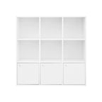 Bookcase - Detached - Cubus Cabinet - 9 compartments - White