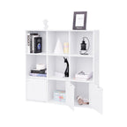 Bookcase - Detached - Cubus Cabinet - 9 compartments - White