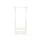 Clothing rack - with shoe rack - metal - black