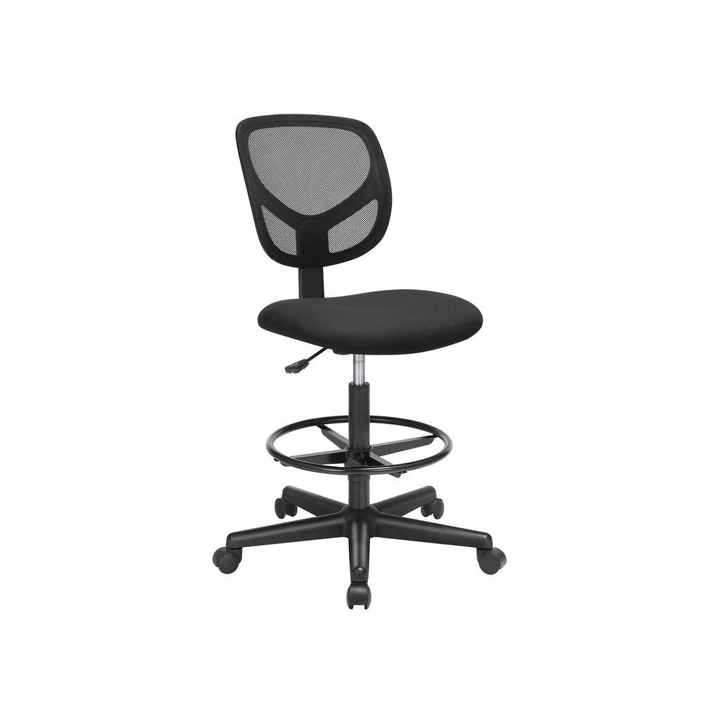 Office chair - With adjustable foot ring - Breathable Network - Black