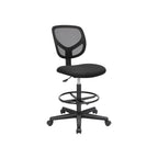 Office chair - With adjustable foot ring - Breathable Network - Black