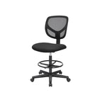 Office chair - With adjustable foot ring - Breathable Network - Black